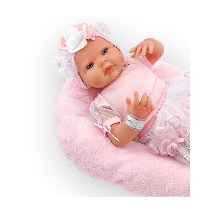 Reborn bailarina tul blanco mecanismo besistos y almohada rosa maquillaje: 18502-24 50 cm 1 Reborn bailarina tul blanco mecanismo besistos y almohada rosa maquillaje: 18502-24 50 cm 1