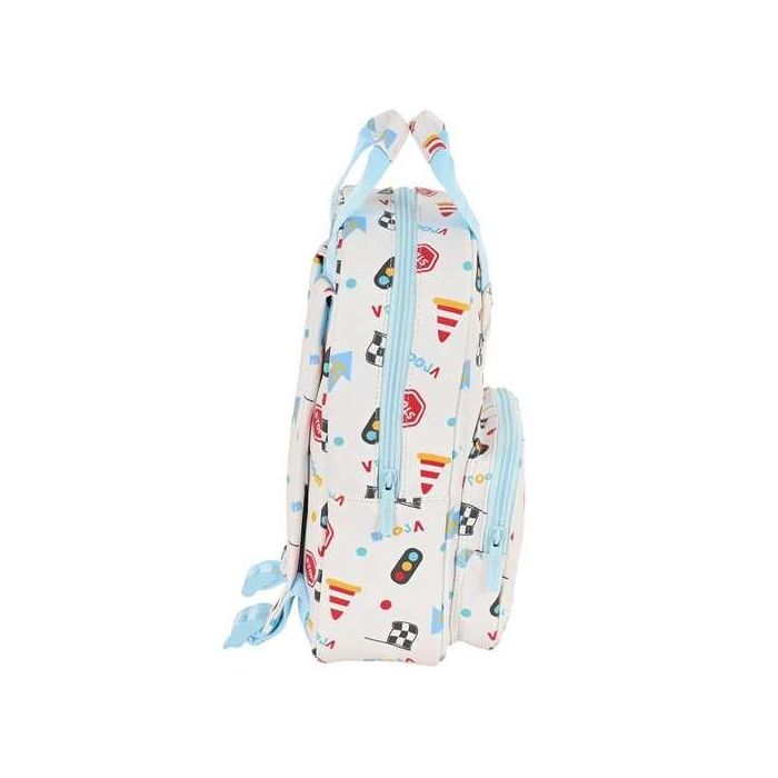 Mochila Escolar Safta My car Blanco Multicolor 20 x 28 x 8 cm 3 Mochila Escolar Safta My car Blanco Multicolor 20 x 28 x 8 cm 3