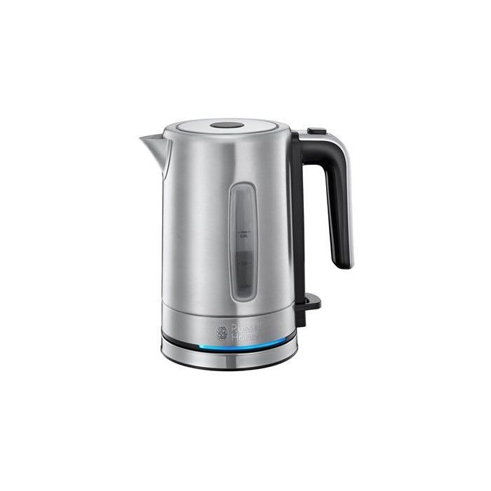 Russell Hobbs 24190-70 Hervidor Compact Home Acero Inoxidable Filtro Extraible Indicador Azul Capacidad Ideal