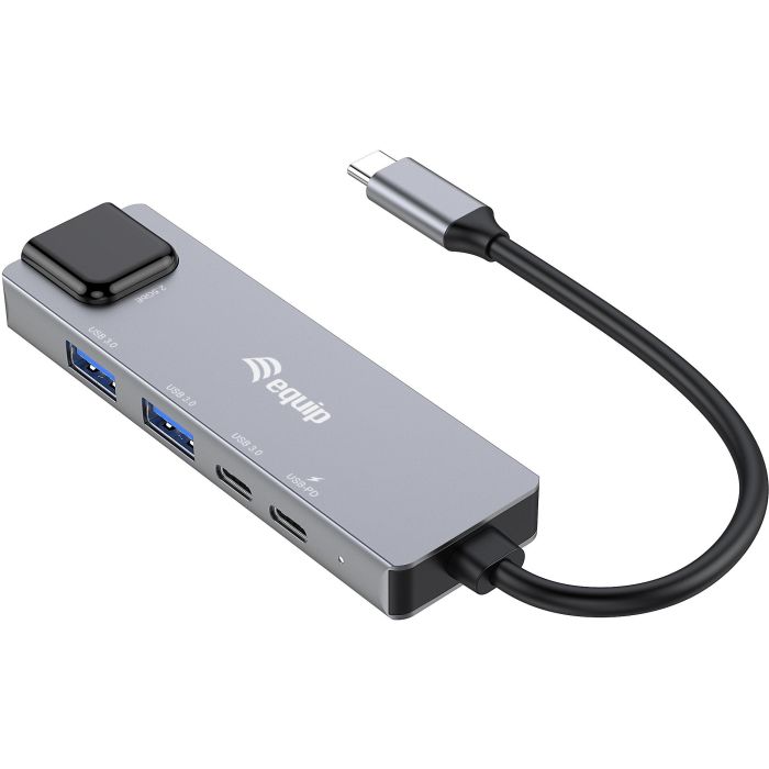 EQUIP 133496 Adaptador USB-C a RJ45 2500 Mbps con 2x USB 3.2 + 1x USB-C y 100W PD 2