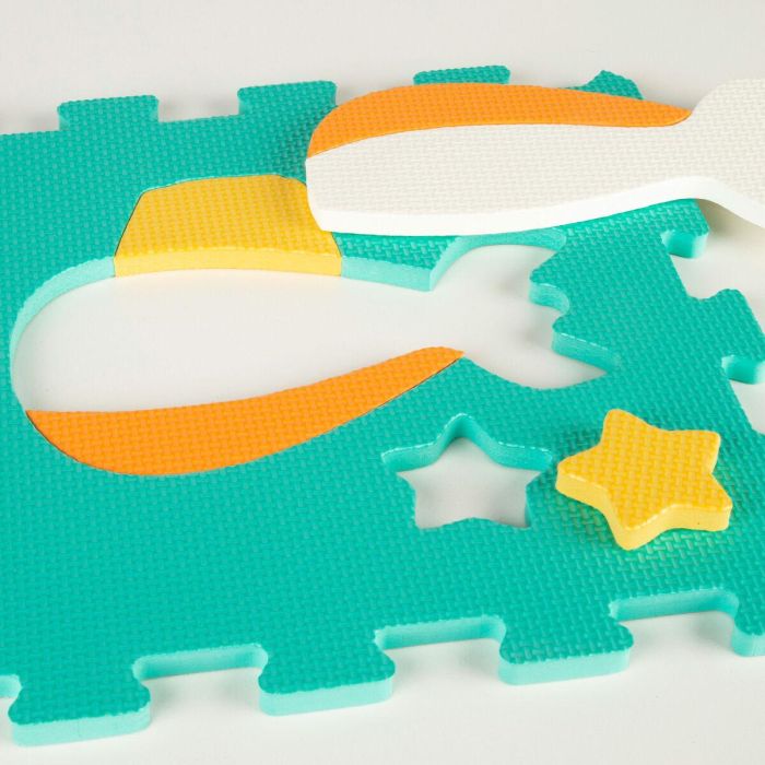 Alfombra de Puzzle Colorbaby Multicolor Plástico EVA 90 x 90 cm Vehículos 9 Piezas (4 Unidades) 1