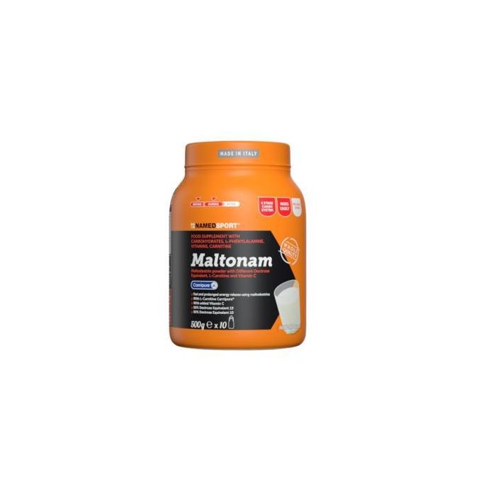NAMED SPORT Maltonam 500g Hidratos de Carbono con Carnitina y Vitaminas B para Metabolismo Energético