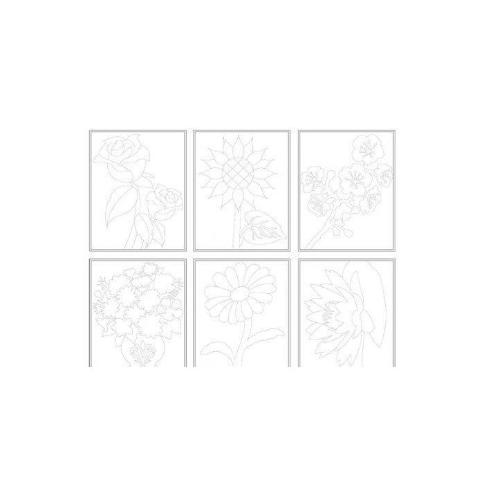 Cuadro Arena Niefenver Mod.Flores Pack De 6
