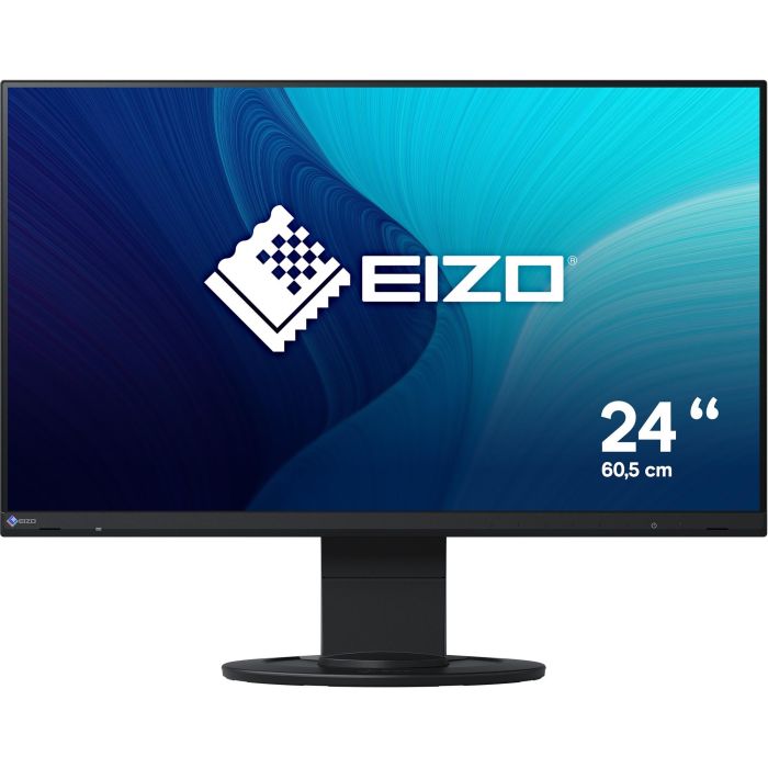 EIZO EV2460-BK Monitor de 23.8 Pulgadas, Full HD 1920x1080, IPS, 5ms, Negro, con conexiones DVI, HDMI, DP y USB