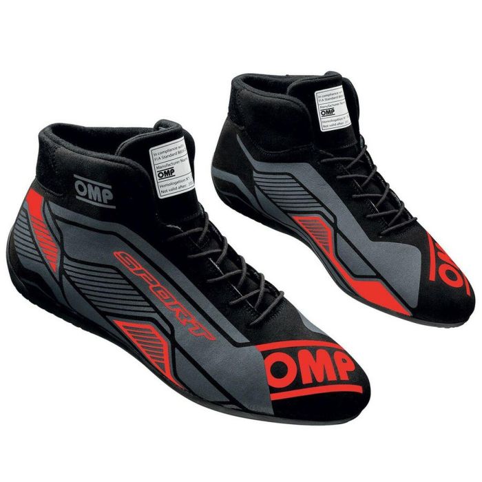 Botines Racing OMP SPORT Negro/Rojo 45