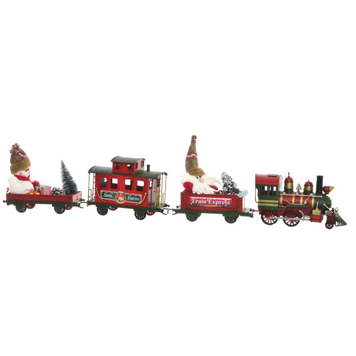 Vehiculo Decoracion Navidad Tradicional DKD Home Decor 8 x 12 x 80 cm Set de 4 (2 Unidades)