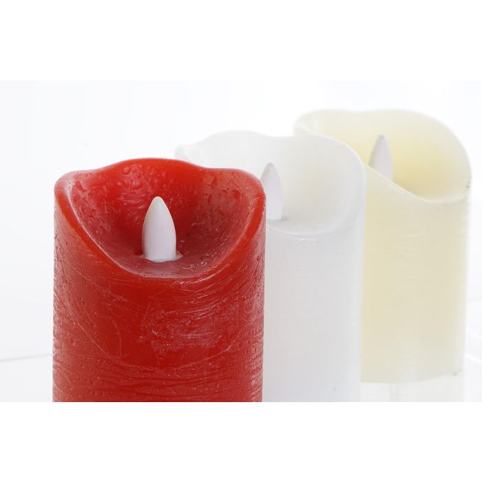 Decoracion Luminosa Navidad Tradicional DKD Home Decor Rojo Blanco 7.5 x 10 x 7.5 cm (6 Unidades) 1