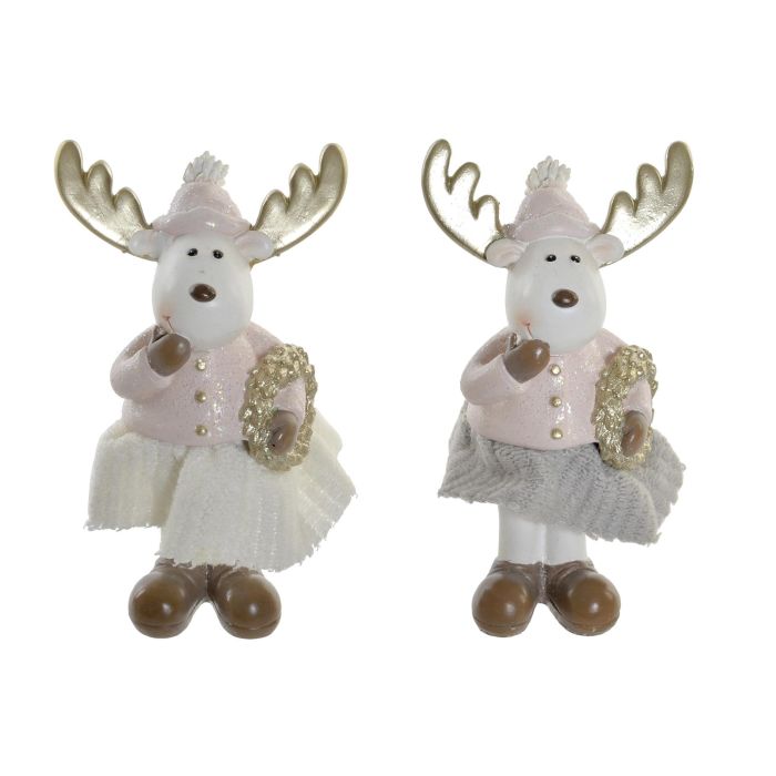 Figura Navidad Fantasia DKD Home Decor 4 x 14 x 7.5 cm (4 Unidades)