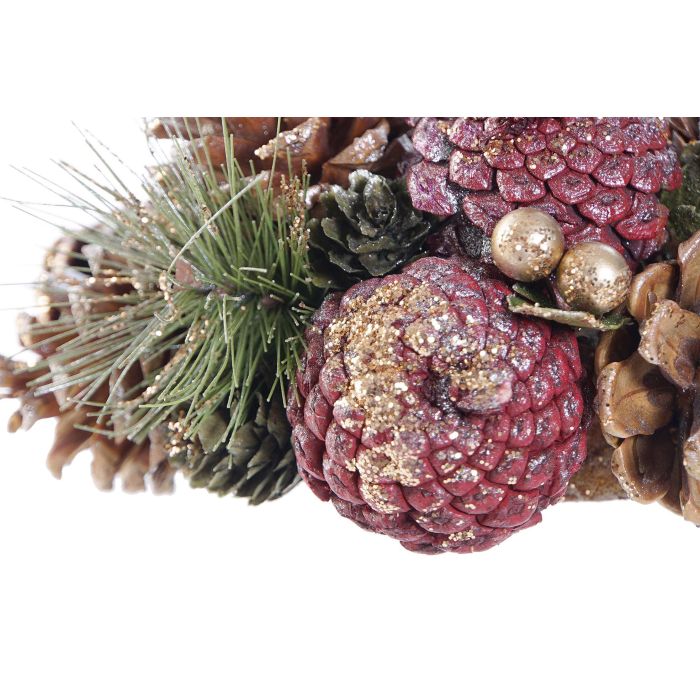 Portavela Navidad Fantasia DKD Home Decor Rojo Verde 18 x 9 x 18 cm (4 Unidades) 2