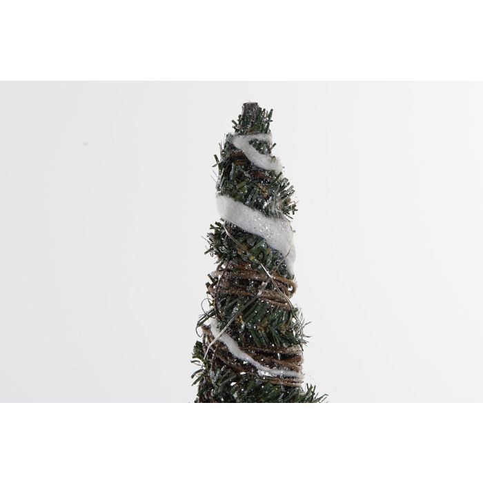 Cono Navidad Alpina DKD Home Decor Natural Verde 60 x 16 cm Set de 3 (2 Unidades) 2