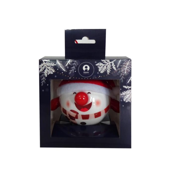 Bola Decoracion Navidad Tradicional DKD Home Decor Blanco Rojo 8 x 16 x 11 cm (6 Unidades) 2