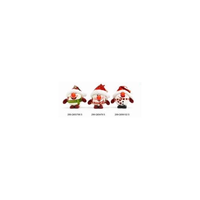 Bola Decoracion Navidad Tradicional DKD Home Decor Blanco Rojo 8 x 16 x 11 cm (6 Unidades)