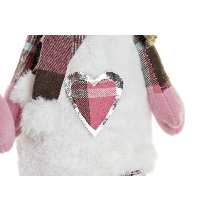 Figura Navidad Fantasia DKD Home Decor Rosa Blanco 12 x 42 x 15 cm (2 Unidades) 2 Figura Navidad Fantasia DKD Home Decor Rosa Blanco 12 x 42 x 15 cm (2 Unidades) 2