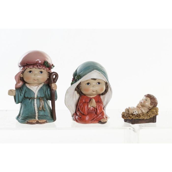 Nacimiento Navidad Tradicional DKD Home Decor Multicolor 6 x 10 x 8 cm Set de 3 2