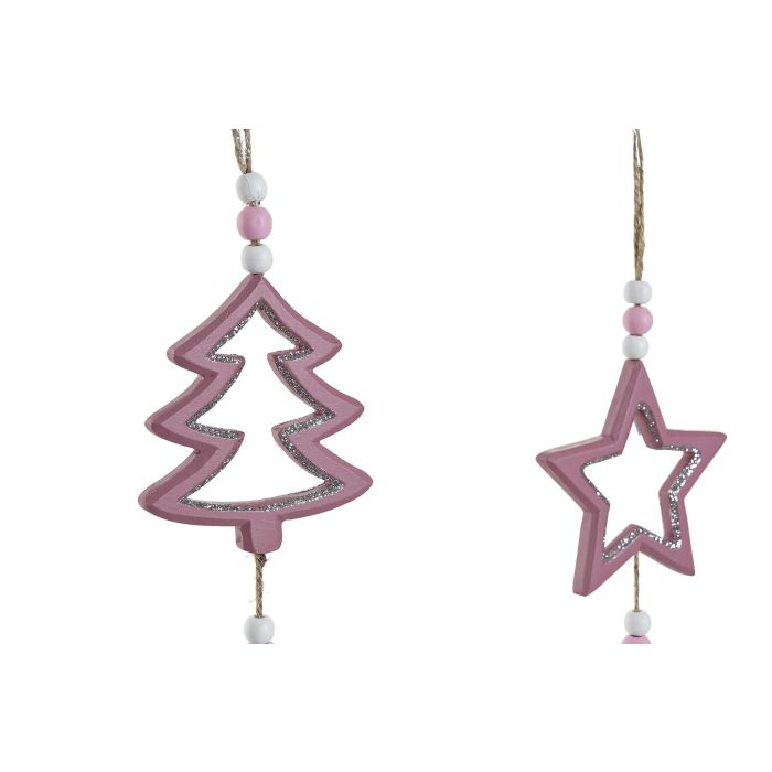 Decoracion Colgante Navidad Fantasia DKD Home Decor Rosa 4 x 50 x 9 cm (6 Unidades) 1 Decoracion Colgante Navidad Fantasia DKD Home Decor Rosa 4 x 50 x 9 cm (6 Unidades) 1