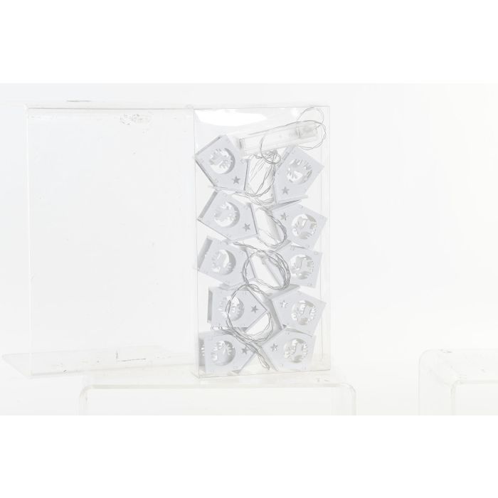 Guirnalda Navidad Alpina DKD Home Decor Blanco 4 x 6 x 120 cm 4