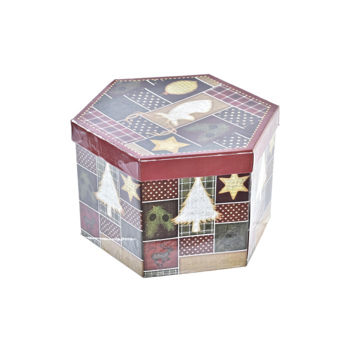 Bola Decoracion Navidad Alpina DKD Home Decor Rojo Marron Oscuro 25 x 16 x 25 cm Set de 14 3