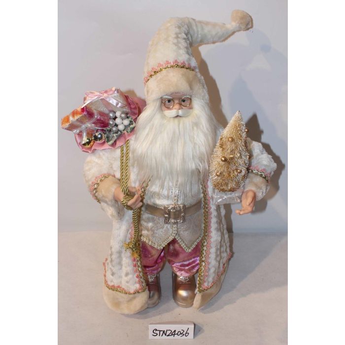 Figura Navidad Fantasia DKD Home Decor Rosa Gris 13 x 47 x 30 cm 1