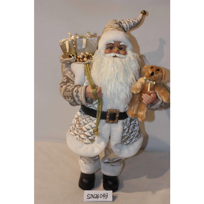 Figura Navidad Moderna DKD Home Decor Champan Gris 25 x 35 x 23 cm 1