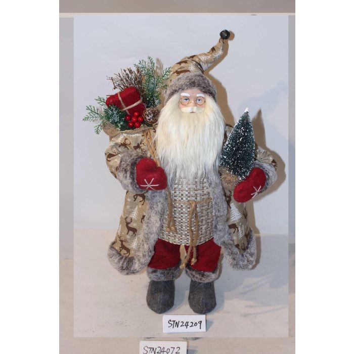 Figura Navidad Tradicional DKD Home Decor Rojo Gris 25 x 35 x 23 cm 1