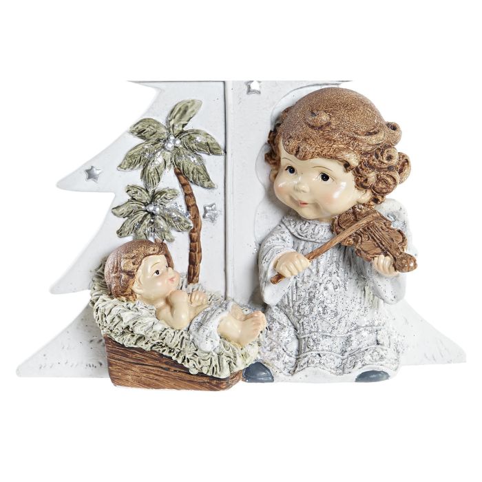 Nacimiento Navidad Tradicional DKD Home Decor Blanco Marron 5.2 x 15.9 x 13.6 cm 2