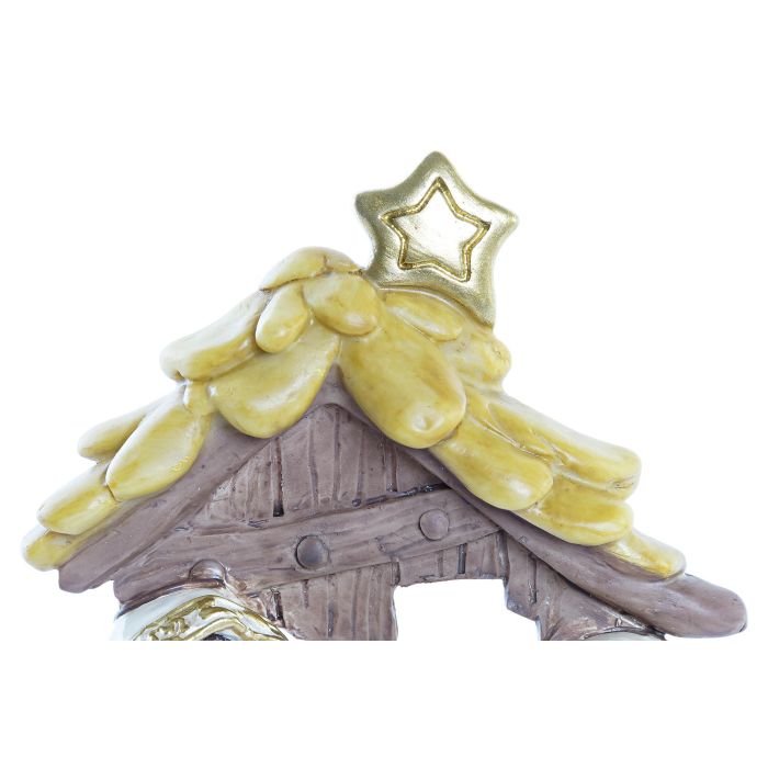 Nacimiento Navidad Tradicional DKD Home Decor Amarillo Marron 3.1 x 12.4 x 10.3 cm 1