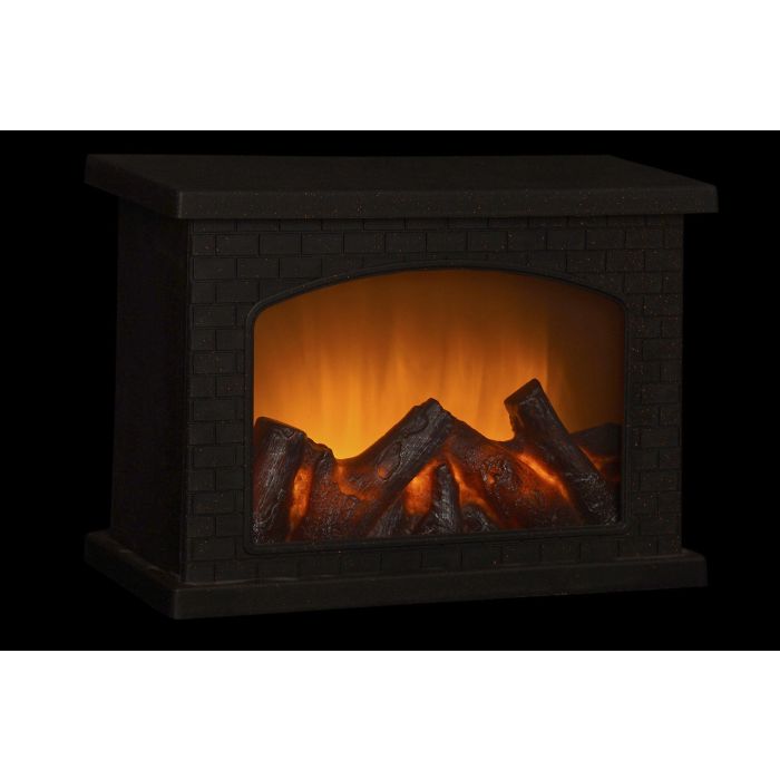 Chimenea Navidad Alpina DKD Home Decor Negro 12 x 20 x 27 cm 3