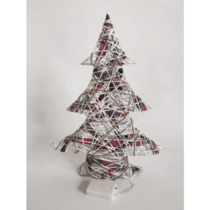 Arbol Navidad Alpina DKD Home Decor Natural Blanco 10 x 50 x 40 cm