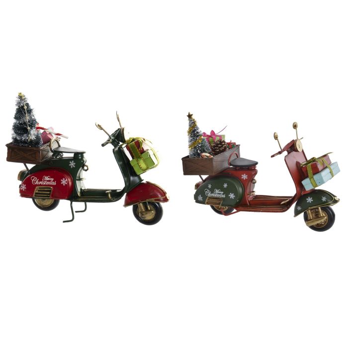 Vehiculo Decoracion Navidad Tradicional DKD Home Decor Rojo Verde 10.5 x 20 x 26.5 cm