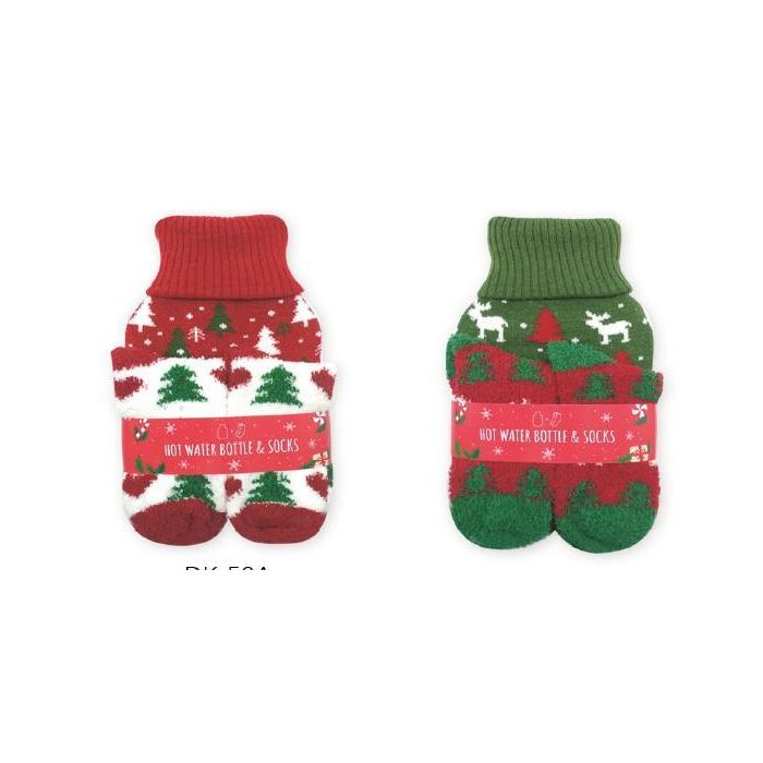 Bolsa Agua Caliente Navidad Tradicional DKD Home Decor Rojo Verde 17 x 4 x 6 cm Set de 2 (4 Unidades)