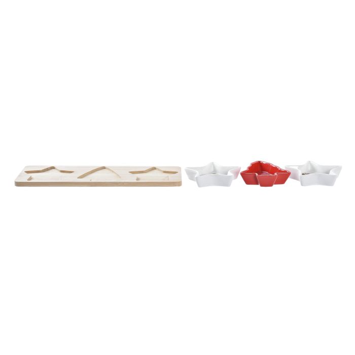 Tabla Aperitivo Navidad Tradicional DKD Home Decor Rojo Natural 11.6 x 3.3 x 33 cm Set de 4 2