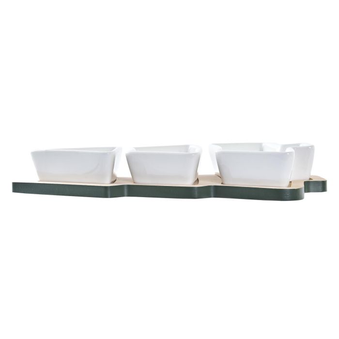 Aperitivo Navidad Tradicional DKD Home Decor Verde Blanco 27 x 3.8 x 20 cm Set de 4 2