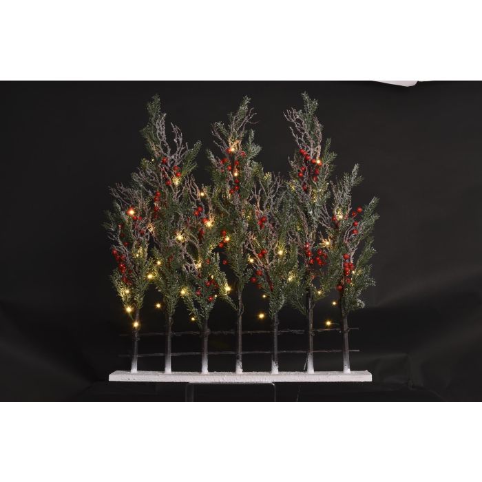 Arbol Navidad Tradicional DKD Home Decor Verde Rojo 12 x 80 x 76 cm (2 Unidades) 1