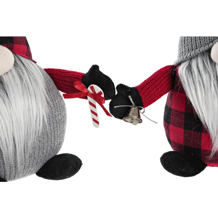 Figura Navidad Alpina DKD Home Decor Rojo Negro 15 x 38 x 25 cm (2 Unidades) 2