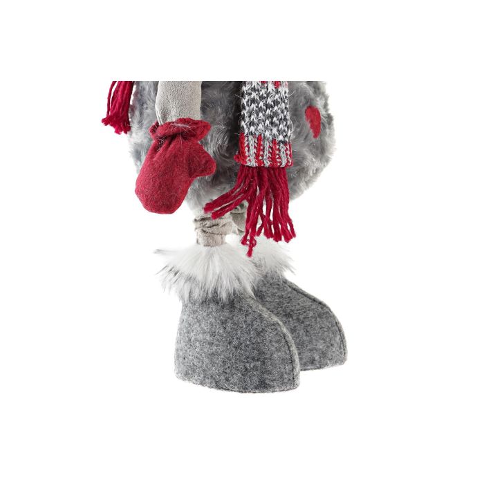 Figura Navidad Tradicional DKD Home Decor Gris Rojo 14 x 60 x 26 cm 3