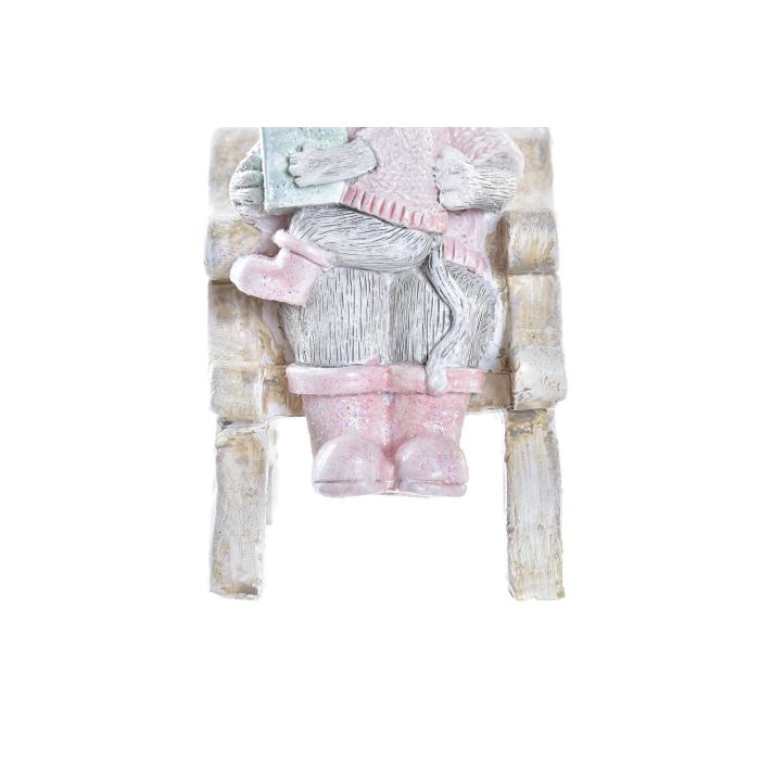 Figura Navidad Fantasia DKD Home Decor Rosa Beige 5.5 x 10 x 8 cm 2