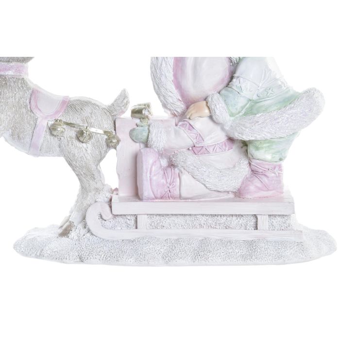 Figura Navidad Fantasia DKD Home Decor Rosa Blanco 7.5 x 12 x 16.5 cm 2