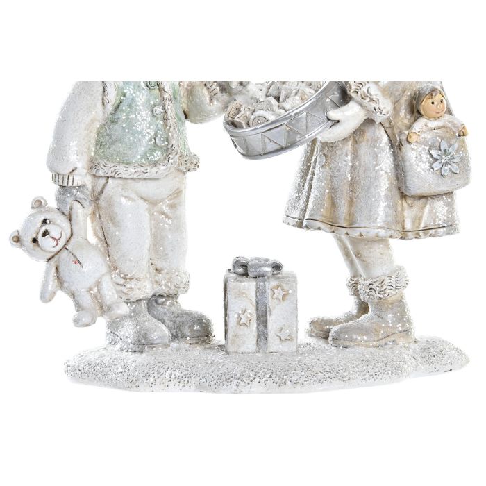 Figura Navidad Moderna DKD Home Decor Gris Blanco 8 x 19 x 15.5 cm 2