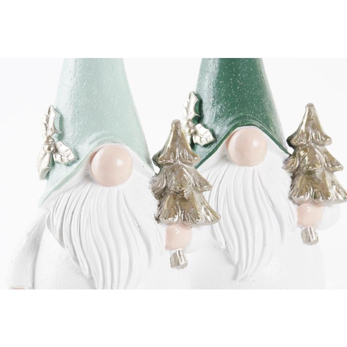 Figura Navidad Fantasia DKD Home Decor Verde Verde Menta 7 x 20 x 8 cm (2 Unidades) 1