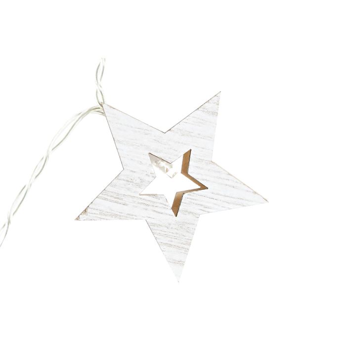 Guirnalda Navidad Tradicional DKD Home Decor Blanco 1.4 x 5.5 x 5.5 cm 3