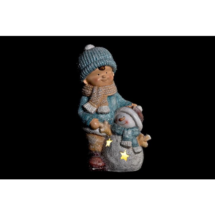 Figura Navidad Moderna DKD Home Decor Azul Lila 19.5 x 42 x 26 cm 1