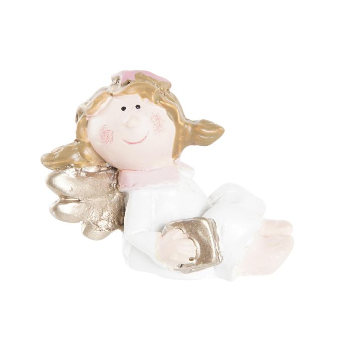 Figura Navidad Tradicional DKD Home Decor Blanco Marron 2.5 x 4 x 3.5 cm (4 Unidades) 2