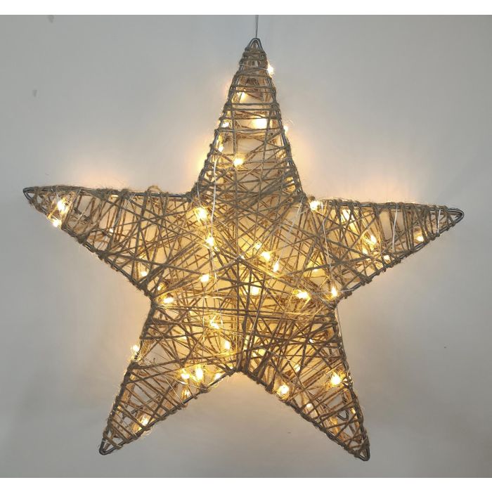 Decoracion Luminosa Navidad Tradicional DKD Home Decor Marron 7 x 34 x 34 cm