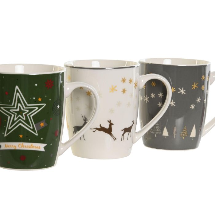 Mug DKD Home Decor Multicolor 6.2 x 12 x 7.1 cm (6 Unidades)