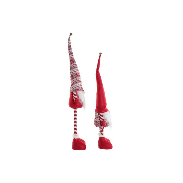 Figura Navidad Tradicional DKD Home Decor Rojo Blanco 11 x 80 x 14 cm (2 Unidades) 4