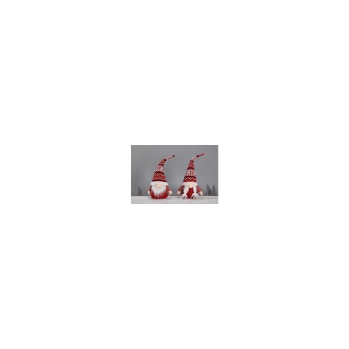 Figura DKD Home Decor Rojo Blanco 11 x 42 x 16 cm (2 Unidades)