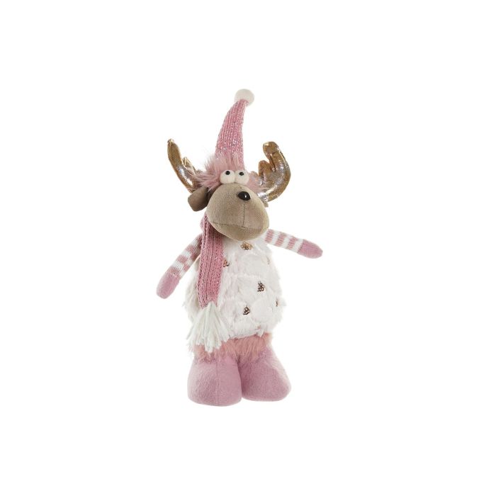 Figura Navidad Fantasia DKD Home Decor Rosa Blanco 12 x 36 x 12 cm