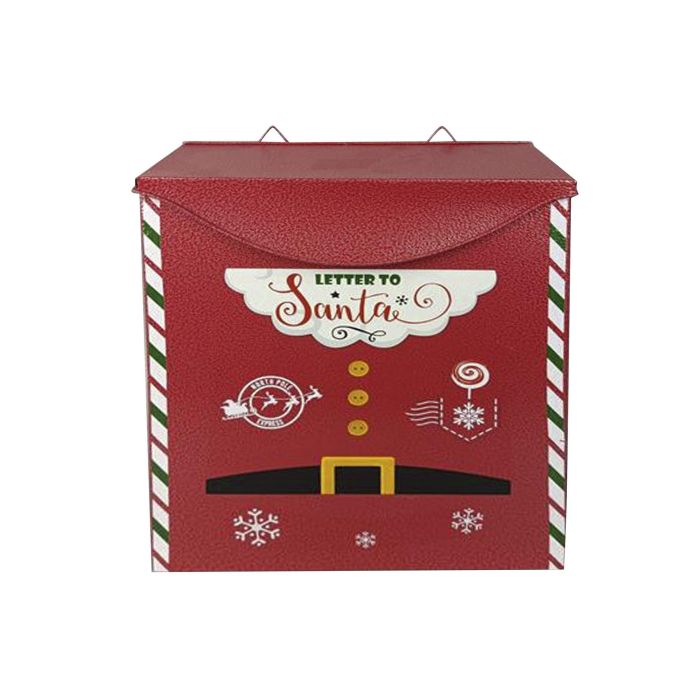 Buzon Navidad Tradicional DKD Home Decor Rojo Blanco 10 x 31 x 24 cm