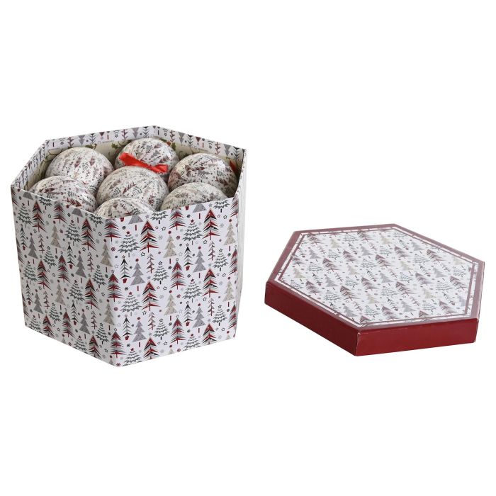 Bola Decoracion Navidad Tradicional DKD Home Decor Blanco Verde 25 x 16 x 25 cm Set de 14 1