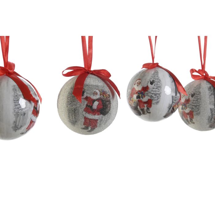 Bola Decoracion Navidad Tradicional DKD Home Decor Rojo Blanco 25 x 16 x 25 cm Set de 14 2